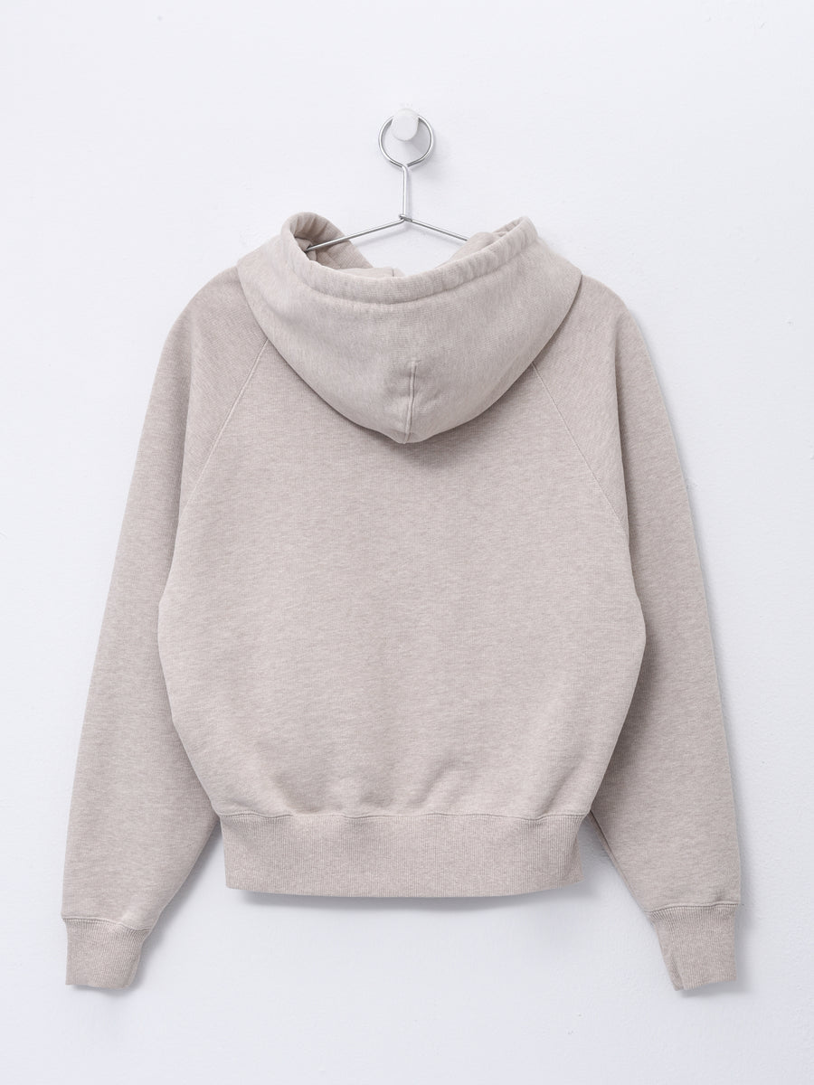 ◆ Amiです。　◆ HEATHER ASH GREY Grey Cotton Zipped Ami De Coeur Hoodie | AMI PARIS