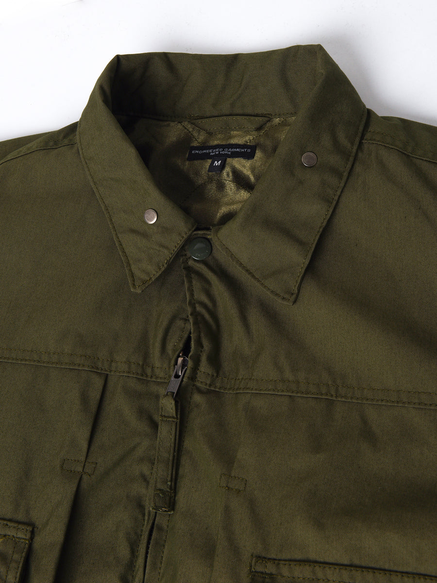 Trucker Jacket_Olive CP Weather Poplin – Blancsom