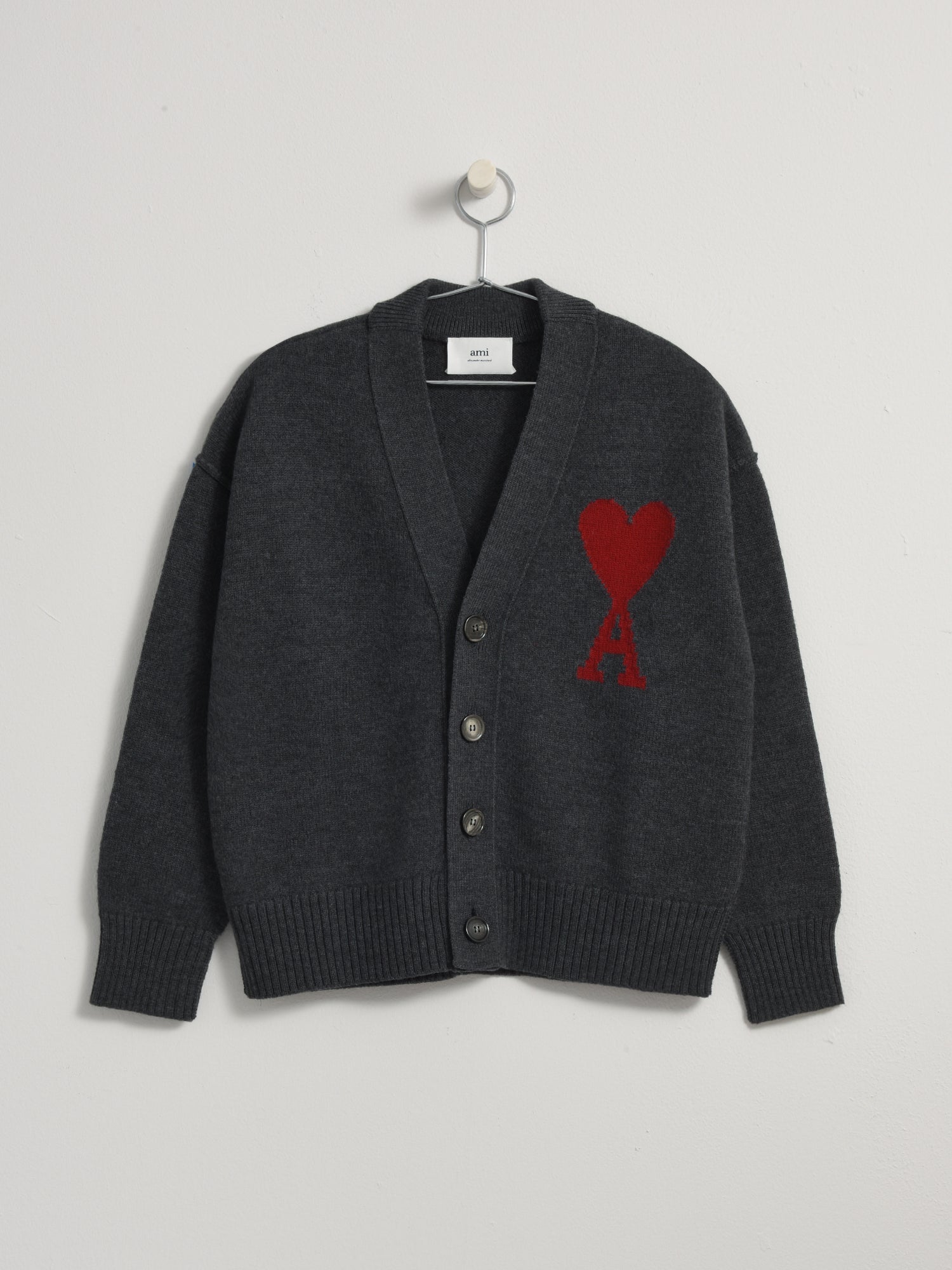 W_RED ADC CARDIGAN_Heather grey/Red/084 Blancsom