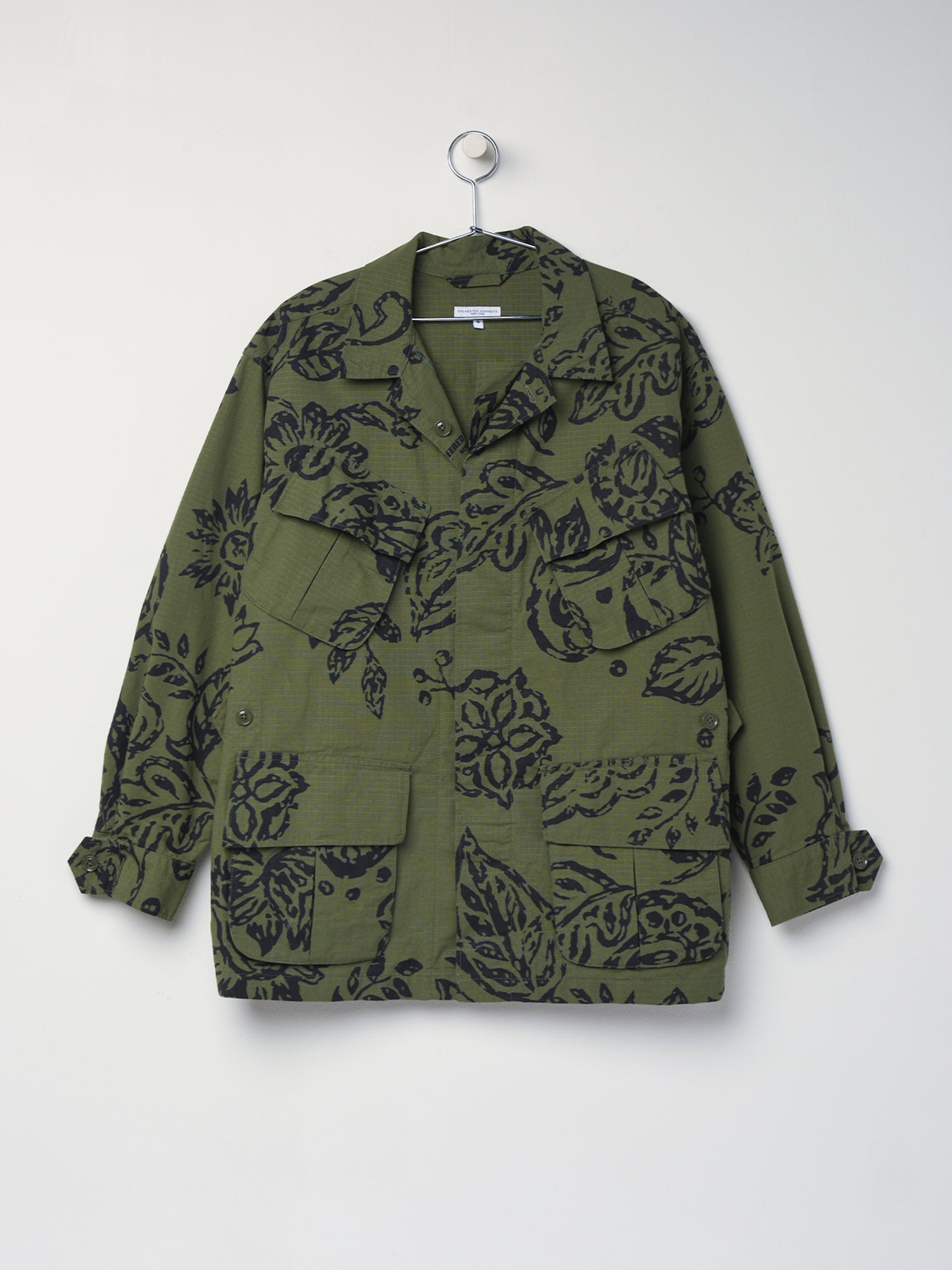 Jungle Fatigue Jacket_Olive Floral Print Ripstop – Blancsom