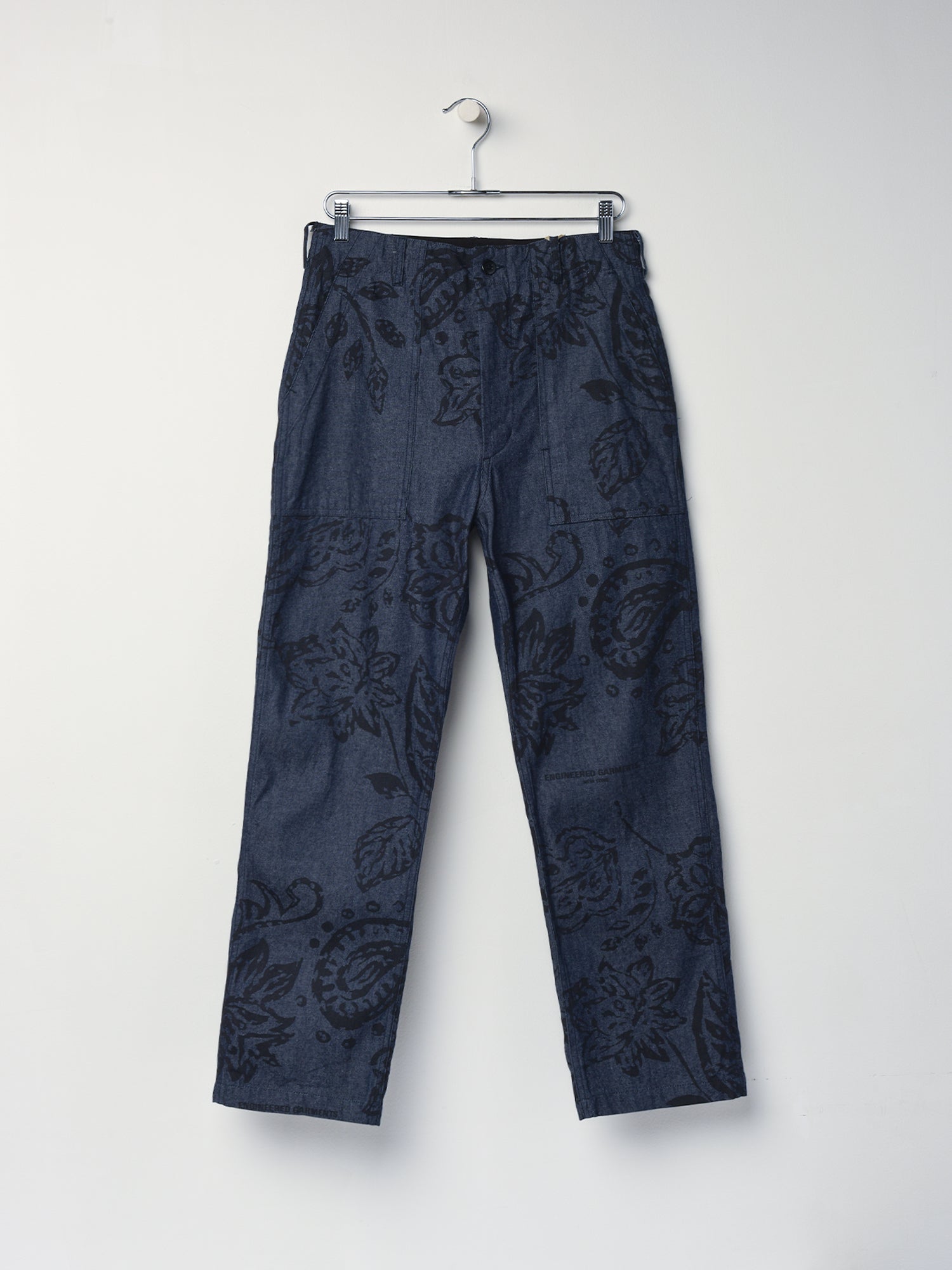 Fatigue Pant_Indigo Floral Print 8oz Denim – Blancsom