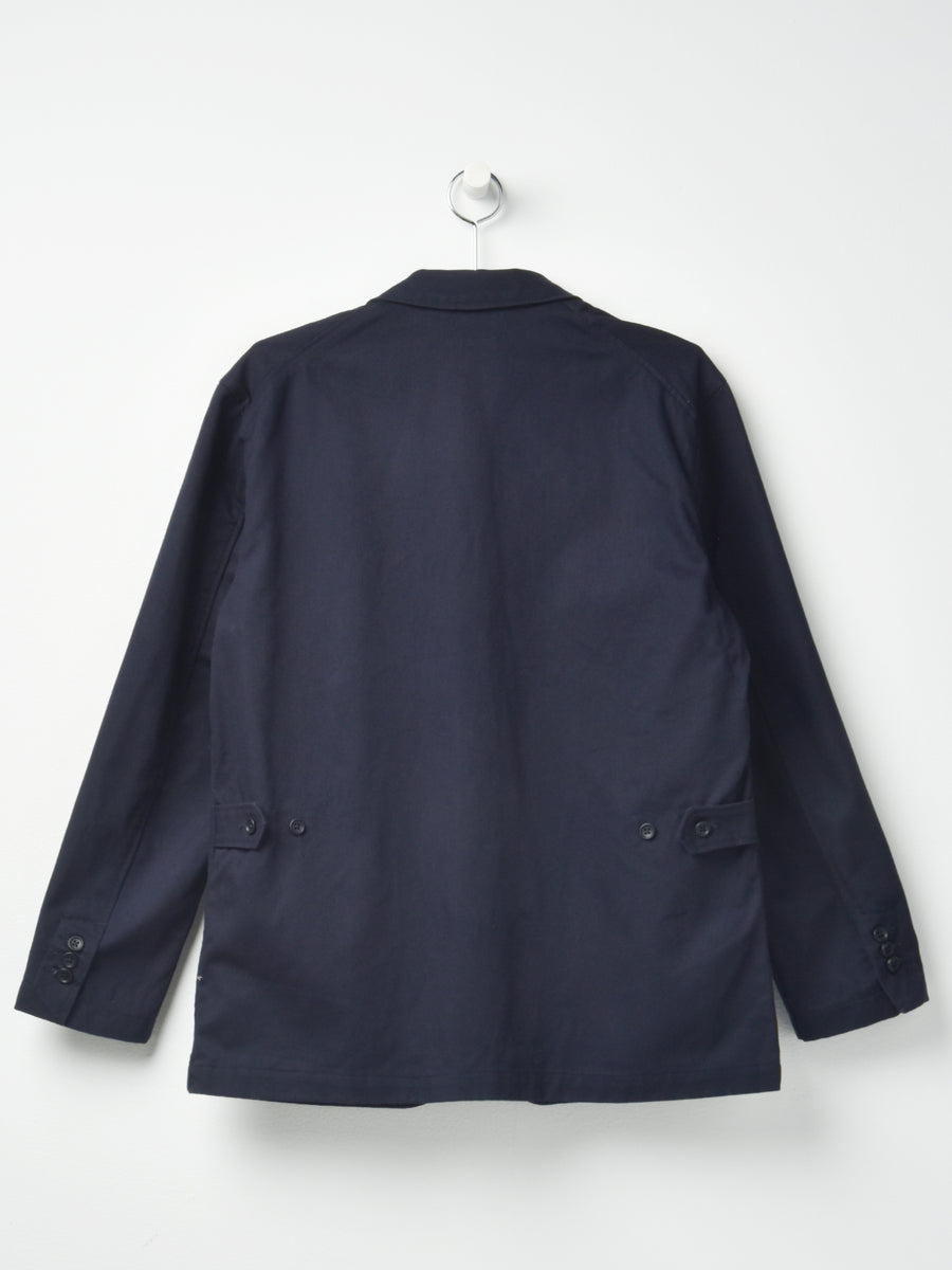 LOITER JACKET DARK NAVY COTTON HEAVY TWILL – Blancsom