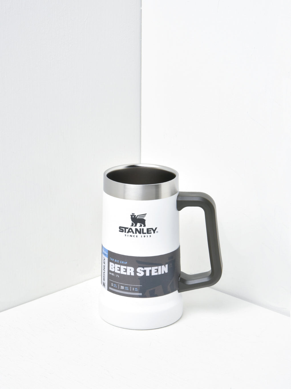 Stanley Vacuum Insulated Stainless Steel Big Grip Beer Mug, 24 oz 