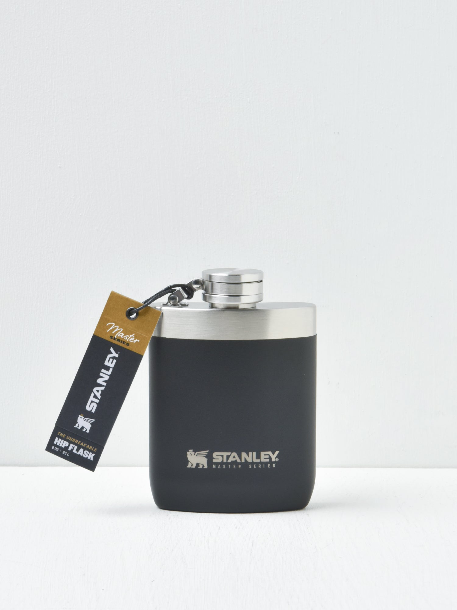 Stanley Easy Fill Wide Mouth Hip Flask, Black 8 oz. - Men's