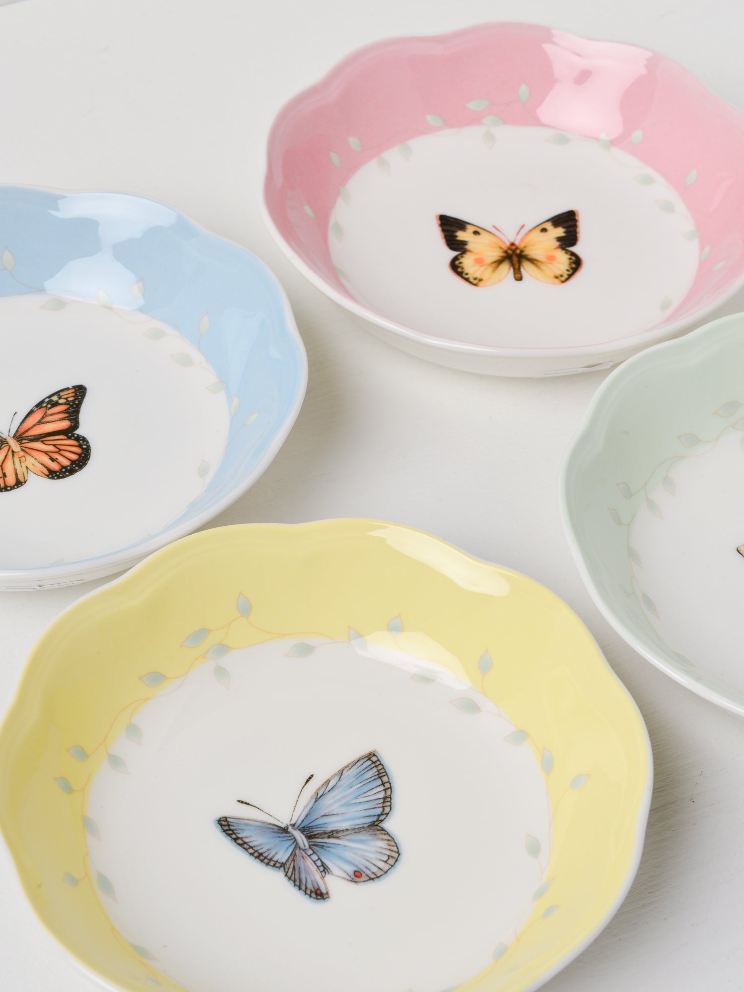 Lenox Butterfly Meadow Dessert Plates Signature Stoneware Piece